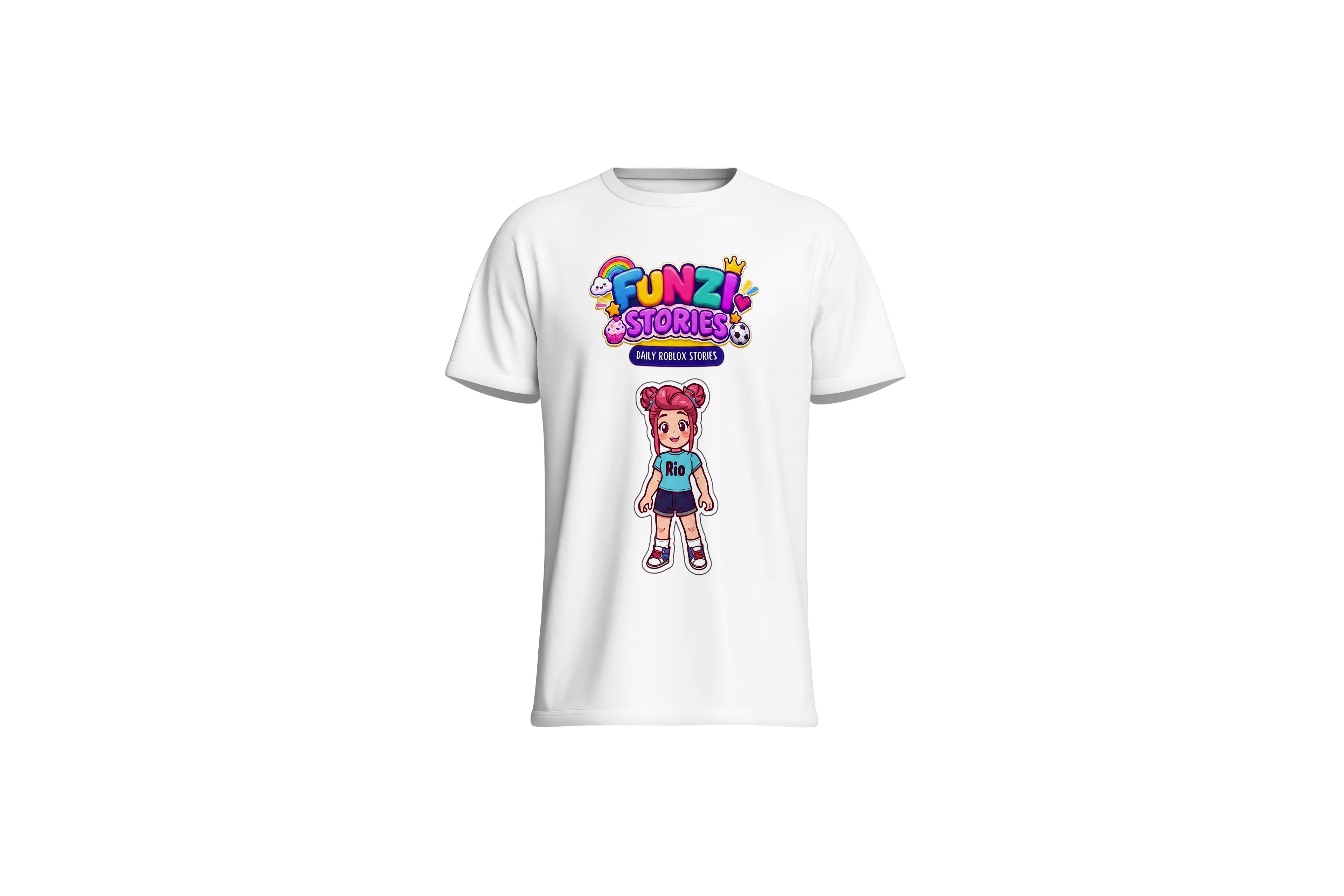 Funzi Stories — Pink Hair Girl T-Shirt