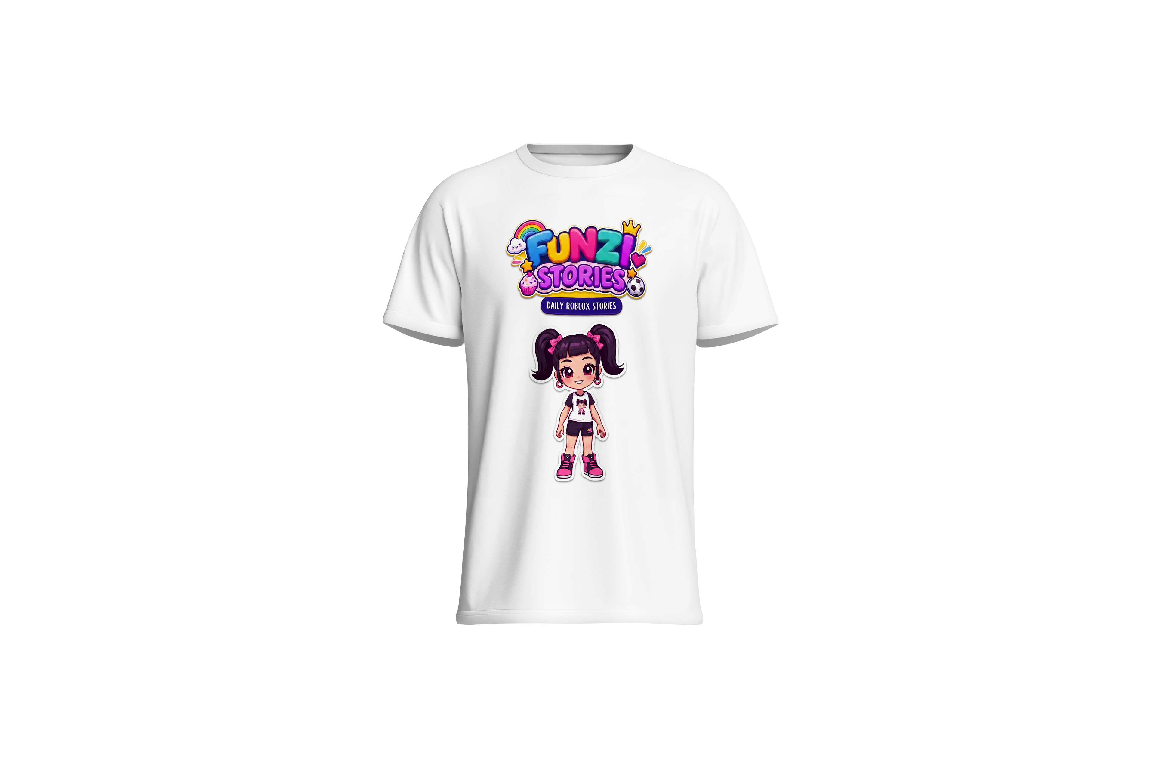 Funzi Stories — Purple Hair Girl T-Shirt