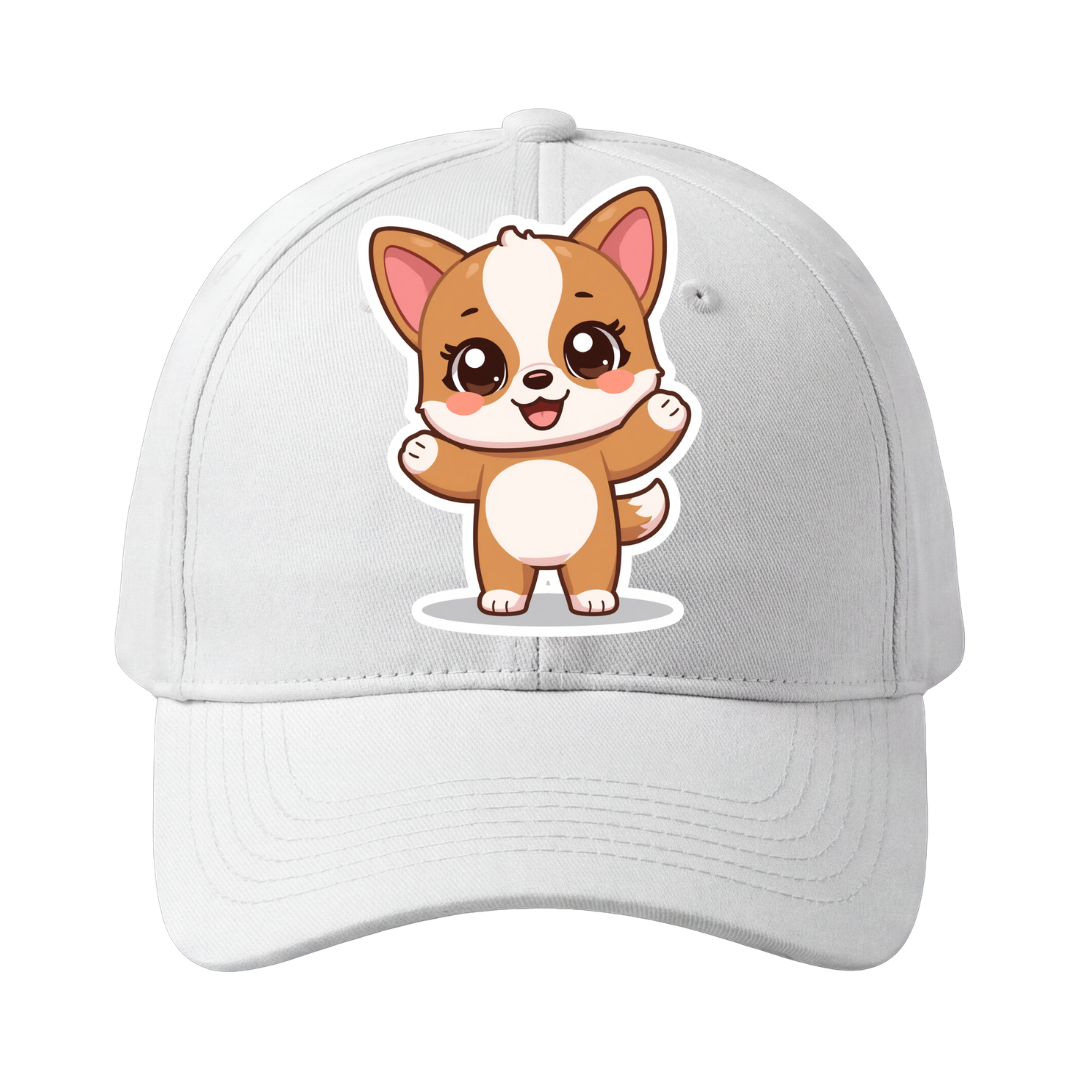 Funzi Stories Puppy Snapback Cap White Front