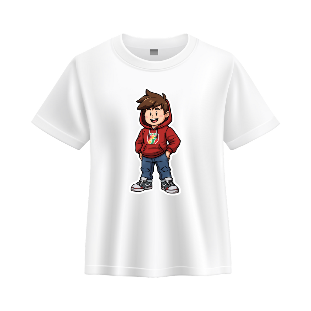 Funzi Stories — Red Hoodie Boy T-Shirt