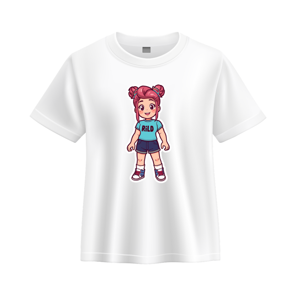 Funzi Stories — Pink Hair Girl (RiLD) T-Shirt