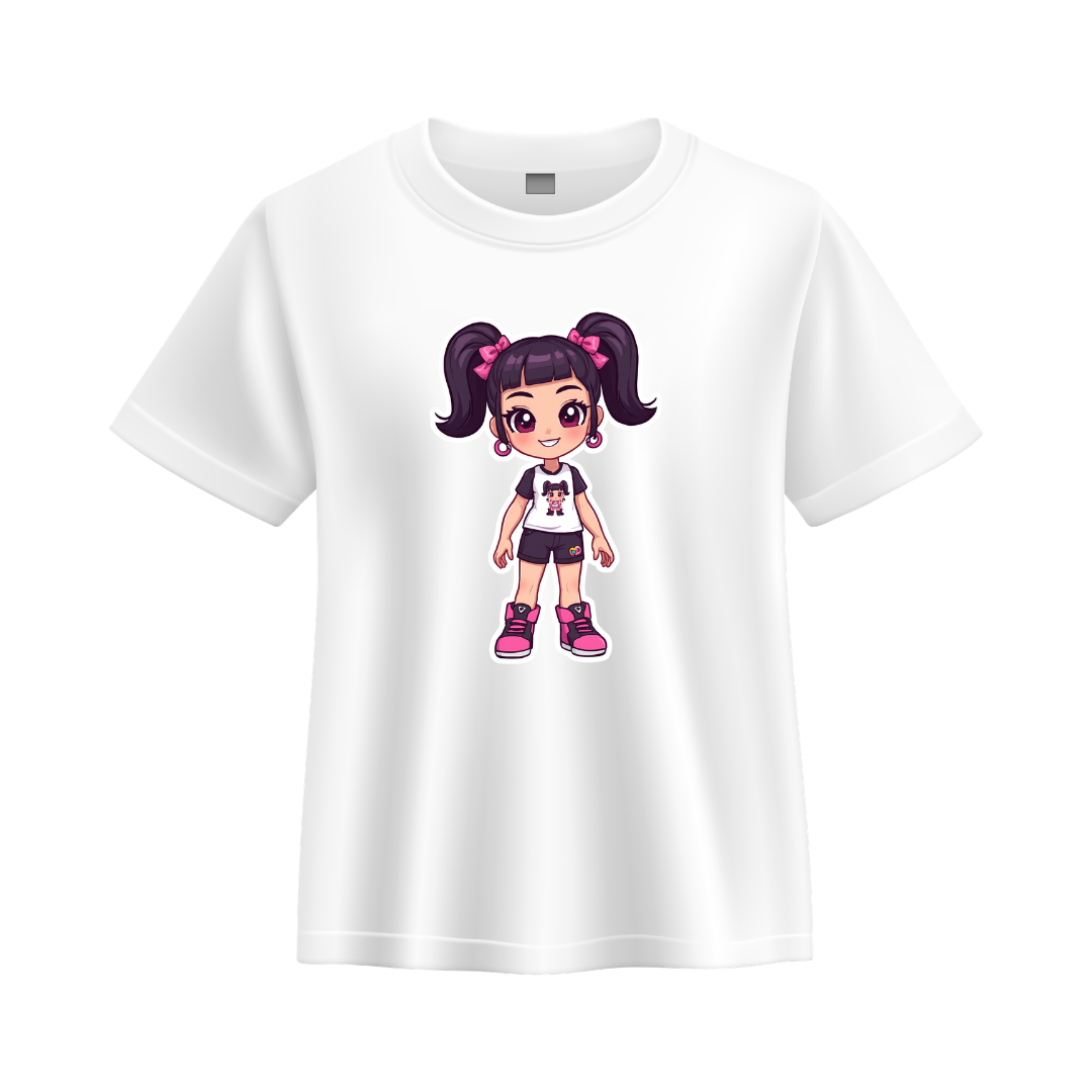 Funzi Stories — Black Hair Girl T-Shirt