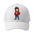 Funzi Stories Red Hoodie Boy Snapback Cap White Front