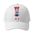 Funzi Stories Pink Hair Girl RiLD Snapback Cap White Front