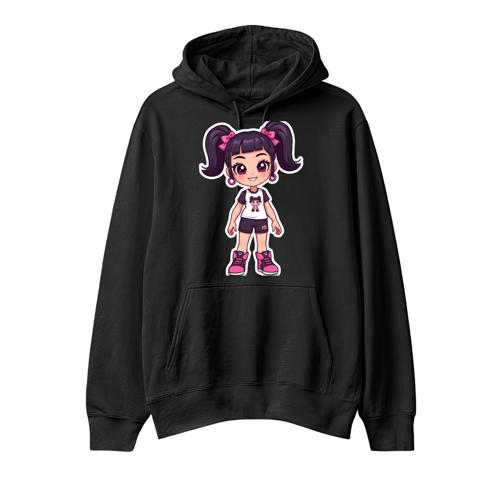 Funzi Stories — Black Hair Girl Hoodie
